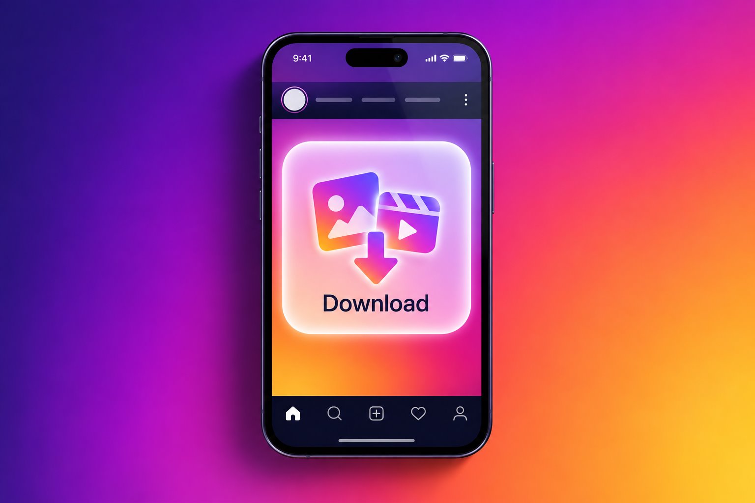 Phone illustration for the Supported Media Download